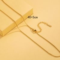 Stainless Steel 18K Gold Plated Simple Style Plating Solid Color Necklace sku image 6