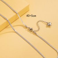 Stainless Steel Titanium Steel 18K Gold Plated Hip-Hop Plating Solid Color Necklace main image 5