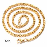 Stainless Steel 18K Gold Plated White Gold Plated Simple Style Plating Solid Color Necklace sku image 5