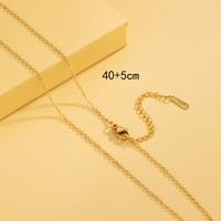 Stainless Steel 18K Gold Plated Simple Style Plating Solid Color Necklace sku image 2