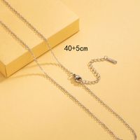 Stainless Steel 18K Gold Plated Simple Style Plating Solid Color Necklace sku image 1