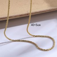 Stainless Steel 18K Gold Plated Simple Style Plating Solid Color Necklace sku image 10