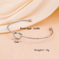 Handmade Solid Color Knot Stainless Steel 18K Gold Plated Cuff Bracelets In Bulk main image 8