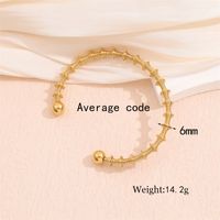 Solid Color Solid Color Stainless Steel 18K Gold Plated Bangle In Bulk main image 7