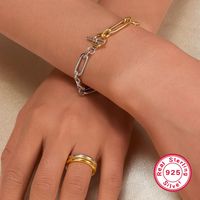 Retro Geometric Sterling Silver Plating 18k Gold Plated Rhodium Plated Women's Bracelets Earrings Necklace main image 3