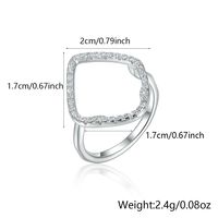 Ig Style Simple Style Geometric Rhombus Sterling Silver Plating Inlay Zircon Women's Rings Earrings Necklace main image 4