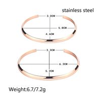 Simple Style Commute Solid Color 304 Stainless Steel 18K Gold Plated Cuff Bracelets In Bulk main image 6