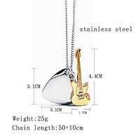Hip-Hop Color Block 304 Stainless Steel Plating 18K Gold Plated Women's Pendant Necklace main image 2