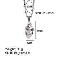 Hip-Hop Retro Solid Color 304 Stainless Steel Polishing 18K Gold Plated Men's Pendant Necklace main image 6