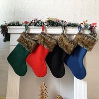 Christmas Basic Simple Style Solid Color Polyester Indoor Party Festival Christmas Socks main image 1