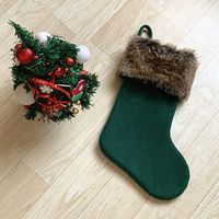 Christmas Basic Simple Style Solid Color Polyester Indoor Party Festival Christmas Socks sku image 4