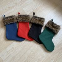 Christmas Basic Simple Style Solid Color Polyester Indoor Party Festival Christmas Socks main image 2