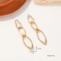 Wholesale Jewelry Simple Style Asymmetrical Metal Plating Drop Earrings sku image 1