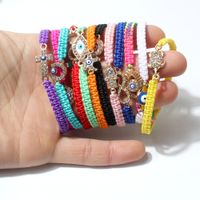 Simple Style Commute Cross Heart Shape Eye Cloth Knitting Unisex Bracelets main image 1