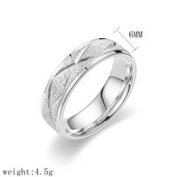 Simple Style Round Rhombus Titanium Steel Criss Cross Plating 18k Gold Plated Wide Band Rings main image 3