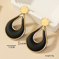 Wholesale Jewelry Casual Simple Style Water Droplets Metal Spray Paint Plating Drop Earrings main image 6