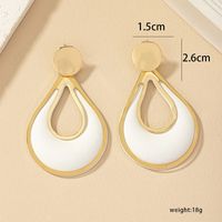 Wholesale Jewelry Casual Simple Style Water Droplets Metal Spray Paint Plating Drop Earrings main image 5