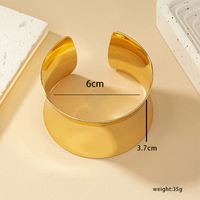 Retro Solid Color Alloy Plating Women's Bangle sku image 1