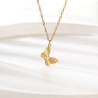 304 Stainless Steel 18K Gold Plated IG Style Sweet Plating Carving Heart Shape Pendant Necklace main image 4