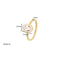Simple Style Shiny Oval Stainless Steel Plating Inlay Zircon White Gold Plated Gold Plated Rings main image 7