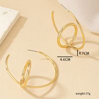 1 Pair Elegant Streetwear Geometric Plating Copper Earrings main image 7