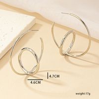 1 Pair Elegant Streetwear Geometric Plating Copper Earrings main image 8