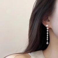 1 Pair Cute Sweet Solid Color Plastic Drop Earrings sku image 1