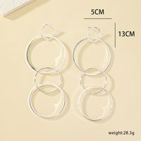1 Pair Ig Style Simple Style Circle Plating Metal Drop Earrings main image 5