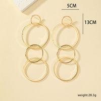1 Pair Ig Style Simple Style Circle Plating Metal Drop Earrings main image 6