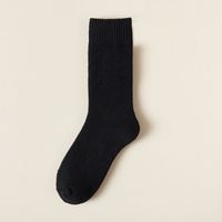 Men's Casual Solid Color Cotton Crew Socks A Pair sku image 1