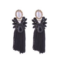 1 Pair Elegant Luxurious Color Block Inlay Alloy Rhinestones Pearl Drop Earrings sku image 5