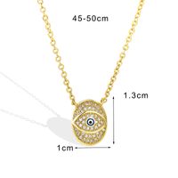 Style Simple Commuer L'oeil Du Diable Le Cuivre Émail Placage Incruster Zircon Plaqué Or 18k Pendentif sku image 2