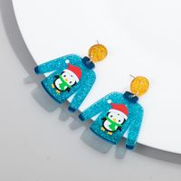 1 Pair Classic Style Commute Penguin Flakes Arylic Drop Earrings sku image 1