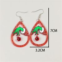 1 Pair Simple Style Classic Style Color Block Printing Arylic Drop Earrings main image 3