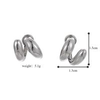 1 Pair Simple Style Solid Color Plating Alloy Gold Plated Silver Plated Ear Studs main image 10