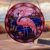 Cute Artistic Flamingo Arylic Pendant Artificial Decorations main image 1