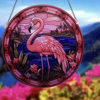 Süß Künstlerisch Flamingo Aryl Anhänger Künstliche Dekorationen main image 2