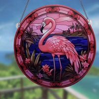 Süß Künstlerisch Flamingo Aryl Anhänger Künstliche Dekorationen main image 3