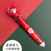 Christmas Cartoon Fashion Student 10-color Push-type Ballpoint Pen sku image 1