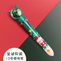 Christmas Cartoon Fashion Student 10-color Push-type Ballpoint Pen sku image 3