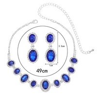 Elegant Lady Geometric Alloy Hollow Out Inlay Rhinestones Women's Earrings Necklace sku image 15