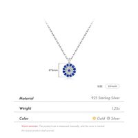 Style Ig Glamour Brillant L'oeil Du Diable Argent Sterling Placage Incruster Zircon Plaqué Or 14k Plaqué Rhodium Pendentif main image 3