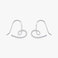 1 Pair Ig Style Sweet Simple Style Irregular Heart Shape Sterling Silver Silver Plated Ear Studs main image 6