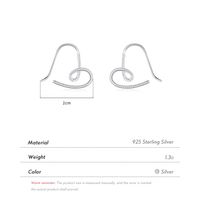 1 Pair Ig Style Sweet Simple Style Irregular Heart Shape Sterling Silver Silver Plated Ear Studs main image 2