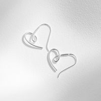 1 Pair Ig Style Sweet Simple Style Irregular Heart Shape Sterling Silver Silver Plated Ear Studs main image 4