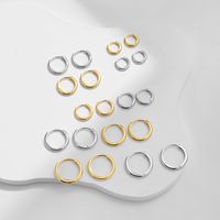 1 Pair Ig Style Elegant Sweet Round Plating Sterling Silver 18k Gold Plated Rhodium Plated Hoop Earrings main image 1