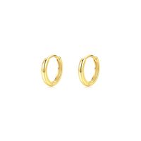 1 Pair Ig Style Elegant Sweet Round Plating Sterling Silver 18k Gold Plated Rhodium Plated Hoop Earrings sku image 3