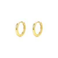 1 Pair Ig Style Elegant Sweet Round Plating Sterling Silver 18k Gold Plated Rhodium Plated Hoop Earrings sku image 5