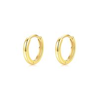 1 Pair Ig Style Elegant Sweet Round Plating Sterling Silver 18k Gold Plated Rhodium Plated Hoop Earrings sku image 7