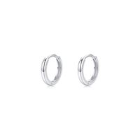1 Pair Ig Style Elegant Sweet Round Plating Sterling Silver 18k Gold Plated Rhodium Plated Hoop Earrings sku image 4
